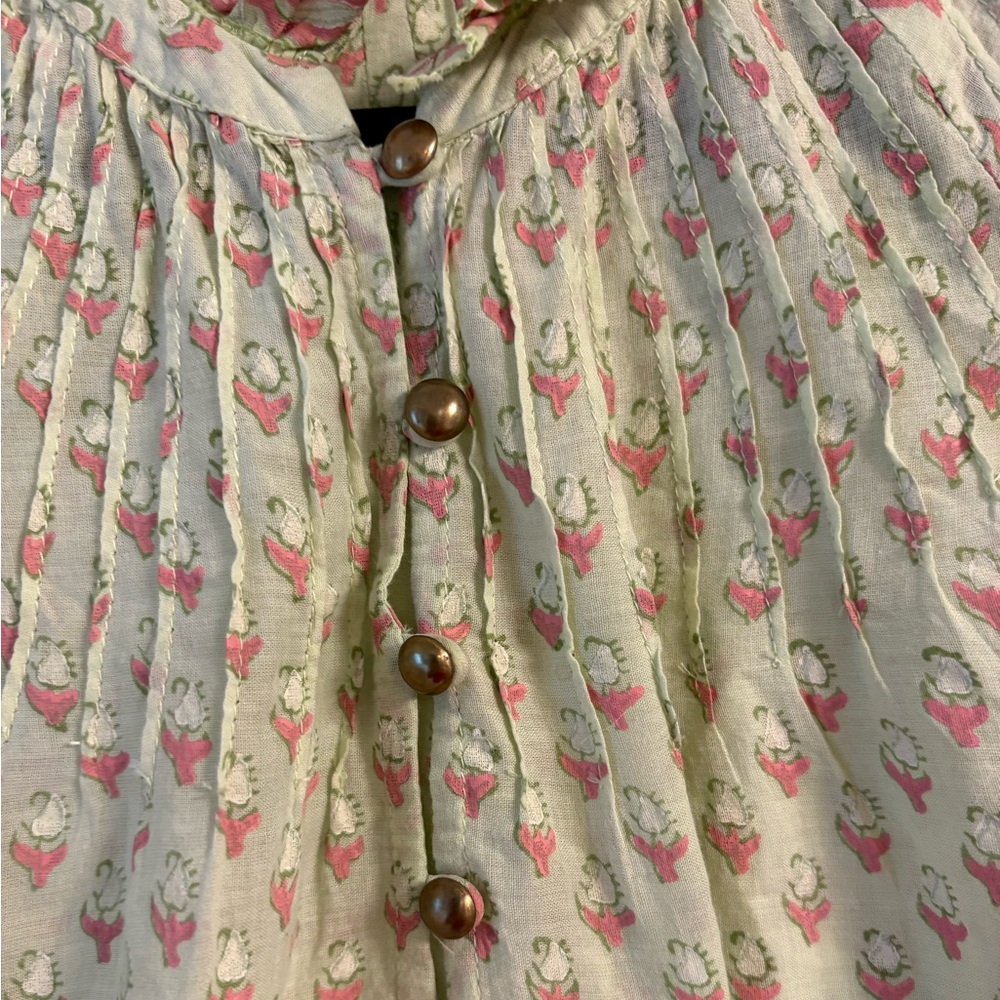 Cleobella Pastel Floral Ruffle Blouse - Picture 7 of 8